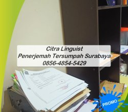PROFESIONAL! 0856-4854-5429, Layanan Penerjemah Tersumpah Surabaya