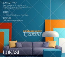 KOST PUTRI AC-FREE WIFI-DAPUR MINI TERDEKAT DI SIDOARJO