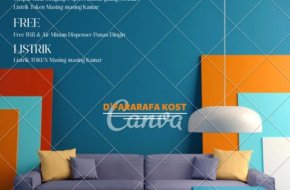 KOST PUTRI AC-FREE WIFI-DAPUR MINI TERDEKAT DI SIDOARJO