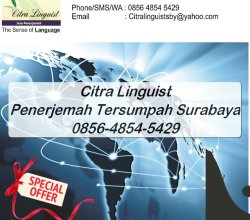 TERSERTIFIKASI! 0856-4854-5429, Sworn Translator Surabaya