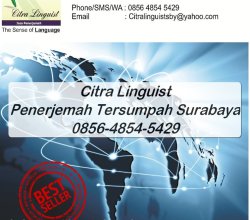 CERTIFIED! 0856-4854-5429, Translator Tersumpah di Surabaya