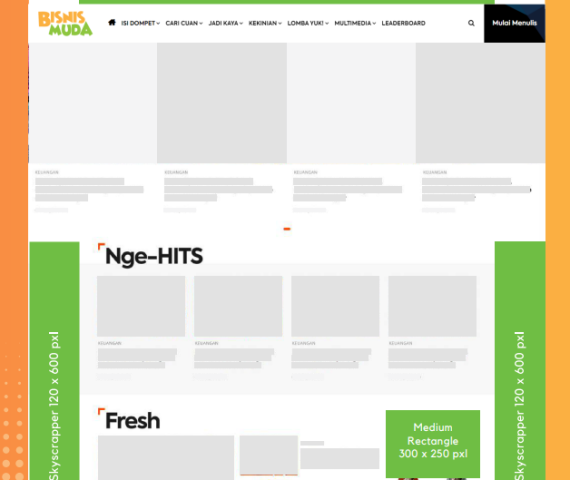 Bisnis Muda Welcome Page