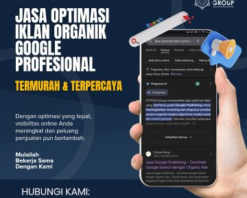 JASA OPTIMASI IKLAN ORGANIK GOOGLE PROFESIONAL