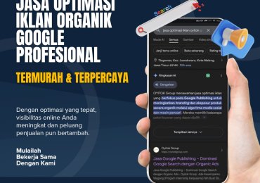 JASA OPTIMASI IKLAN ORGANIK GOOGLE PROFESIONAL