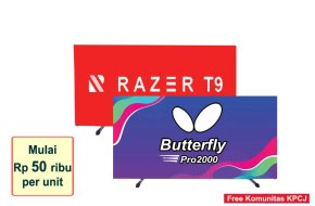 Rental sewa sketsel tenis meja / pembatas