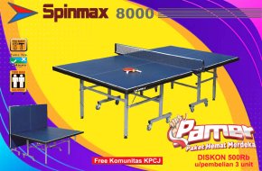 Tenis meja ping pong merk SPINMAX 8000